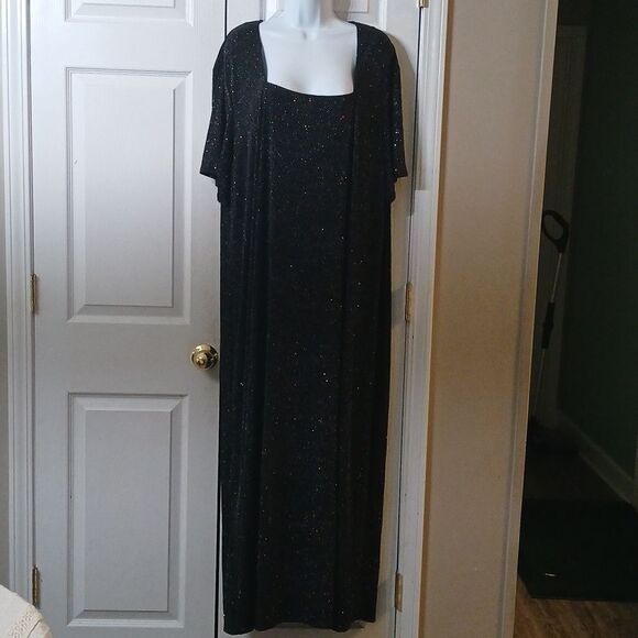 Delta Burke Collection vintage full length stretch sparkle dress  Sz  4X  NWOT - Picture 1 of 11